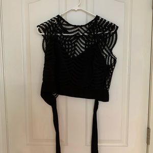 Cropped open back top